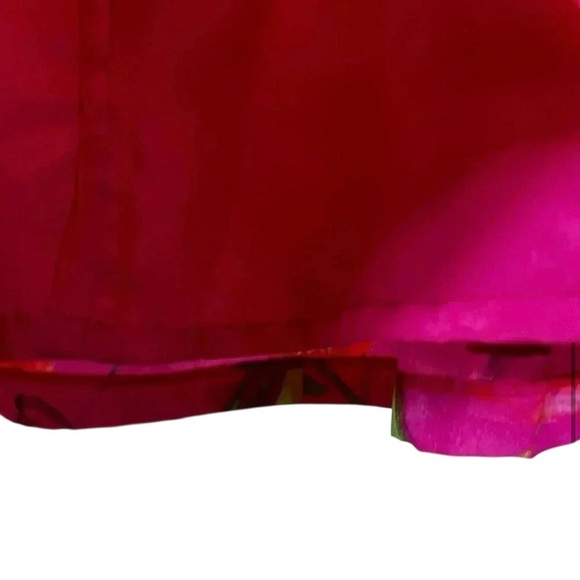 Rabbit Designs Size 12 Dress Tank Floral Rayon Pink Tropical Rayon Lightweight - Picture 6 of 9